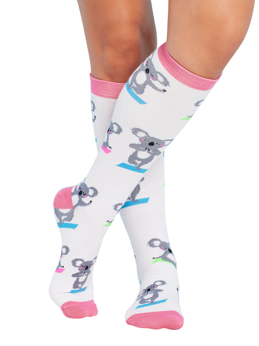 Women's 8-12 mmHg Support Socks - PRINTSUPPORT - Yoga Koala