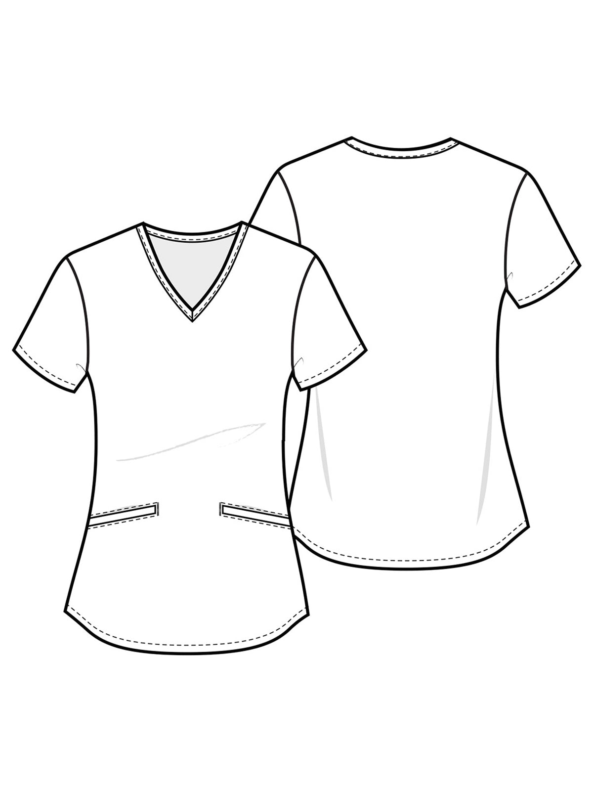 Women's V-Neck Print Top - TF737 - Walking Buddy
