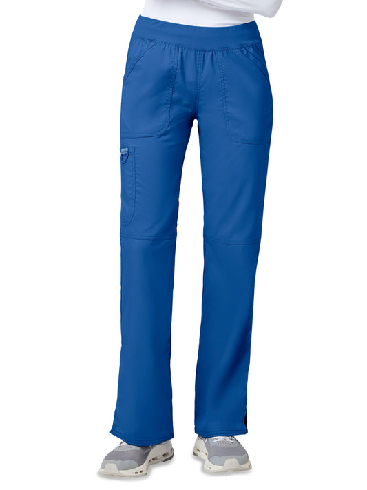 Women's 4-Pocket Mid Rise Straight Leg Pull-on Pant - WW110 - Royal