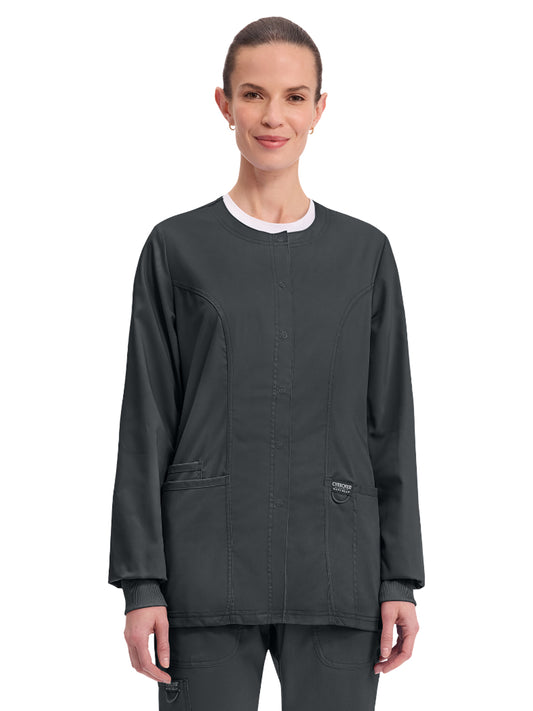 Women's 3-Pocket Snap Front Jacket - WW310 - Black