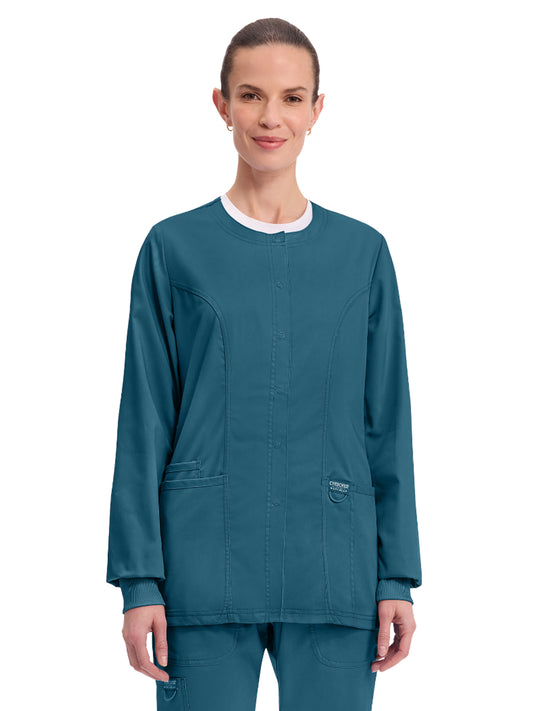 Women's 3-Pocket Snap Front Jacket - WW310 - Caribbean Blue