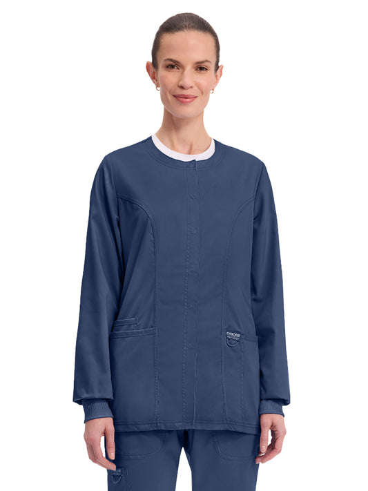 Women's 3-Pocket Snap Front Jacket - WW310 - Navy