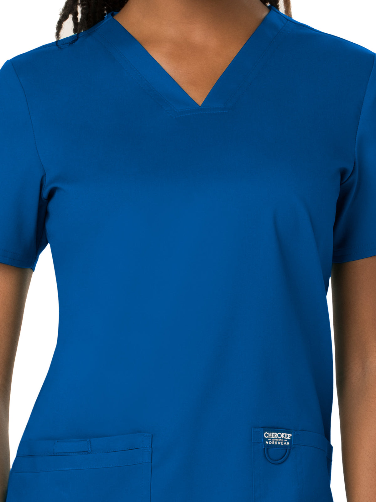 Women's 3-Pocket V-Neck Top - WW620 - Royal