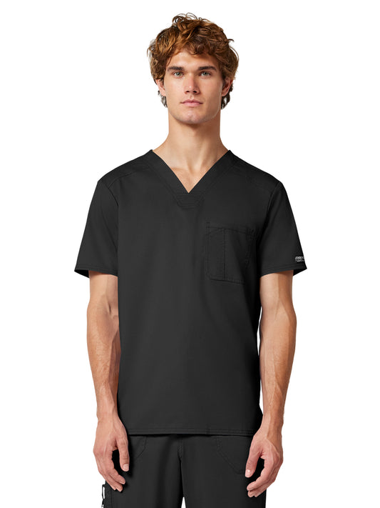 Men's 1-Pocket Tuckable V-Neck Top - WW690 - Black