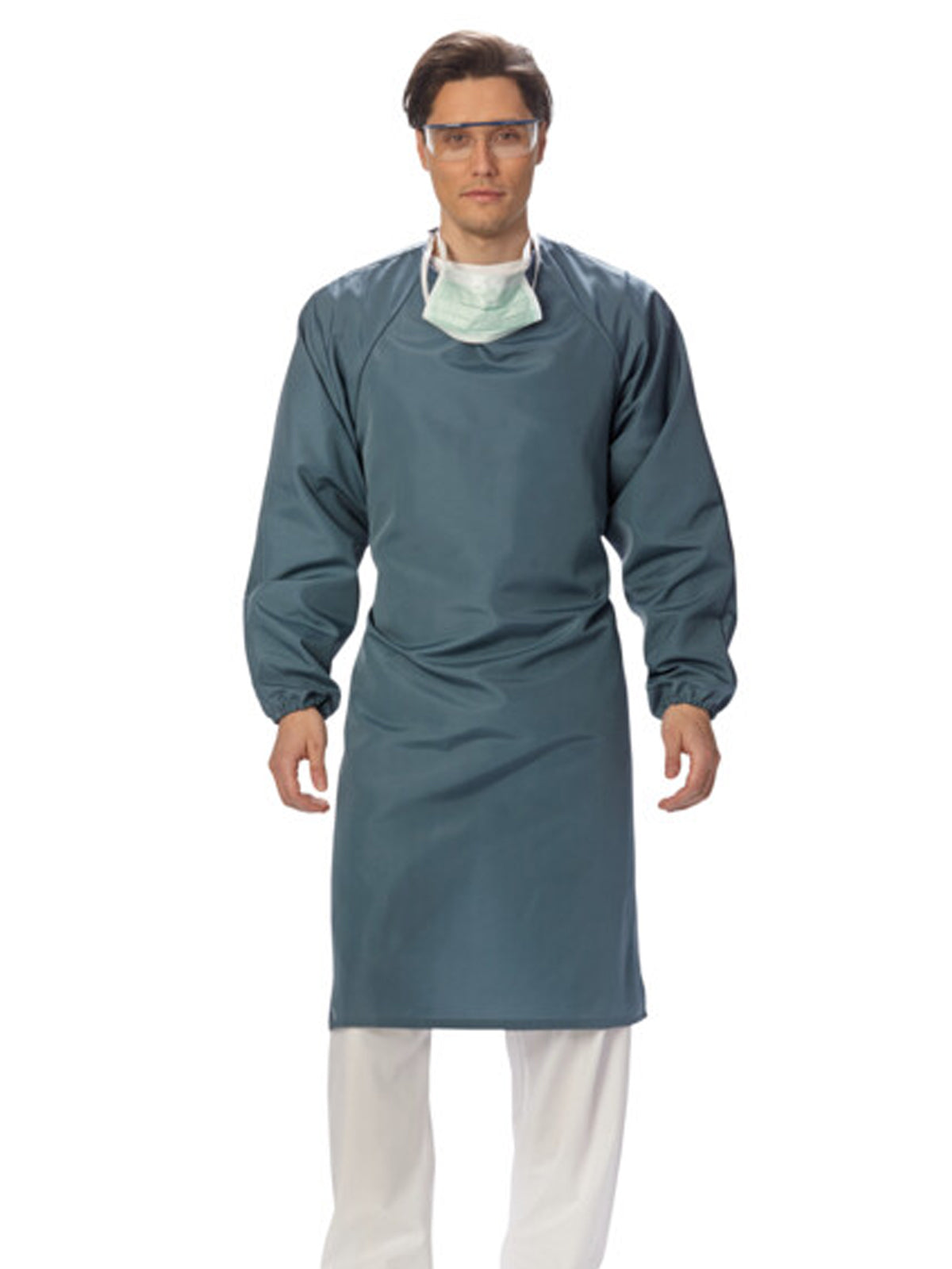 Unisex Pocketless PFAS-Free Apron Gown - 537 - Blue Mist