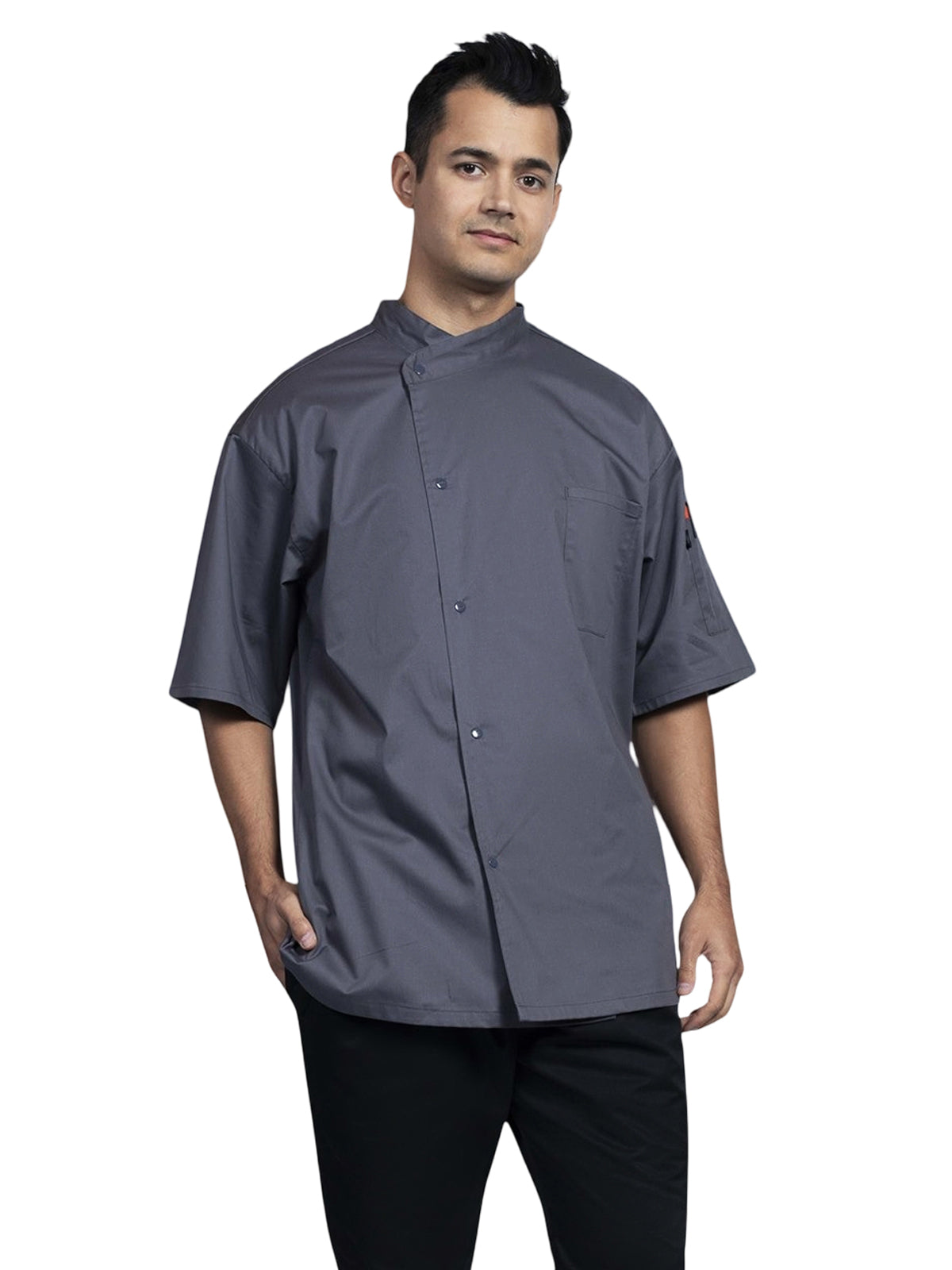 Unisex 2-Pocket Luca Chef Coat - 0712 - Slate