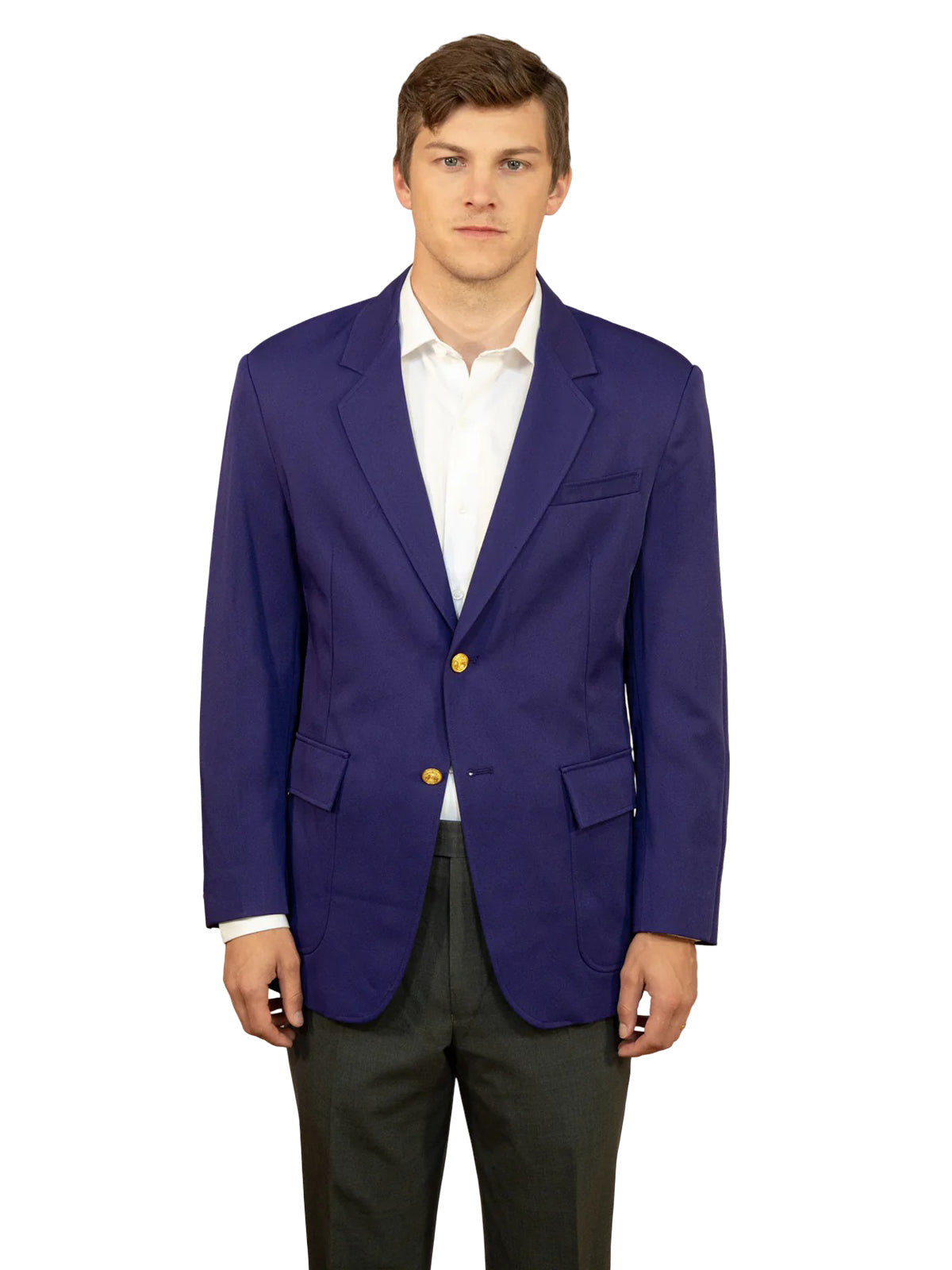 Men's 6-Pocket Single-Breasted Blazer - 1000 - Purple
