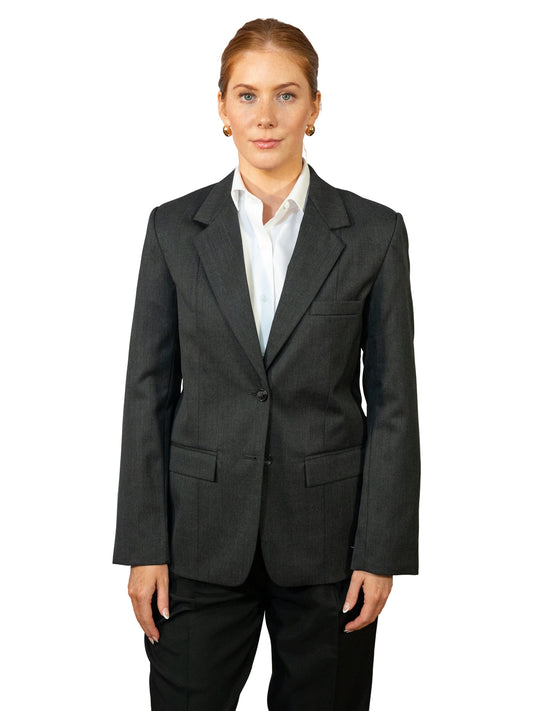 Women's Single Breasted Blazer - 2050HEA - Charcoal