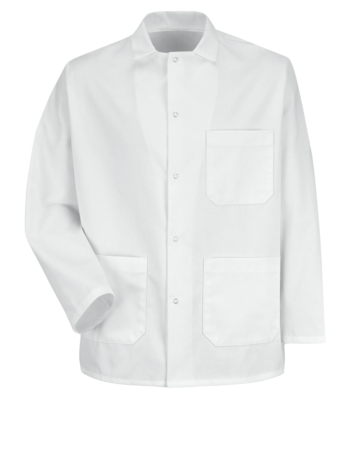 Unisex Gripper-Front 30.75" Short Butcher Coat - 0406 - White