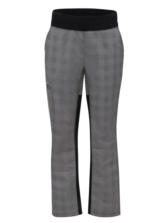 Women's Straight Fit Airflow Chef Pant - 0P1W - Grey/Black Plaid