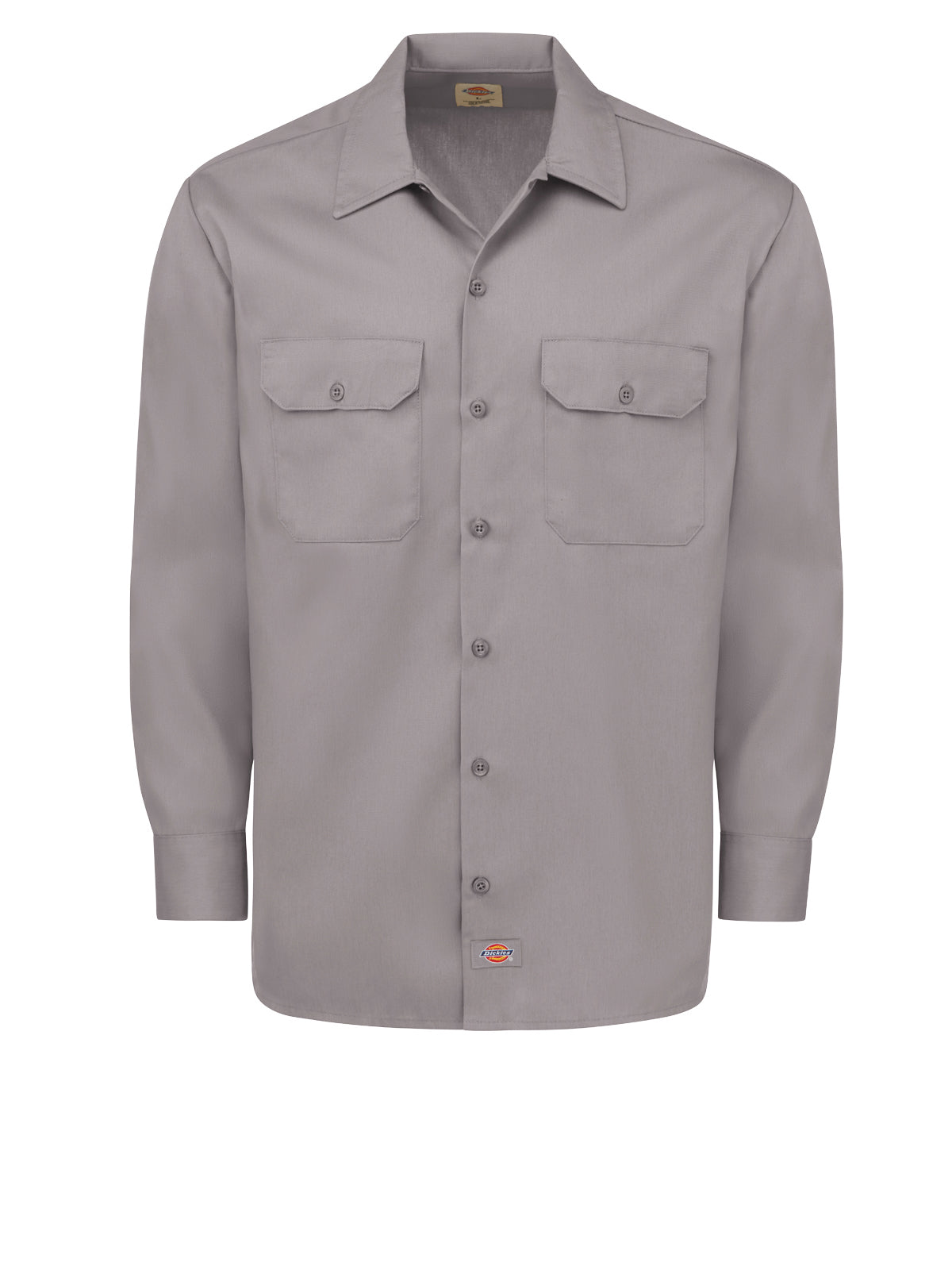Men's Long Sleeve Traditional Work Shirt - 5574 - Silver Gray
