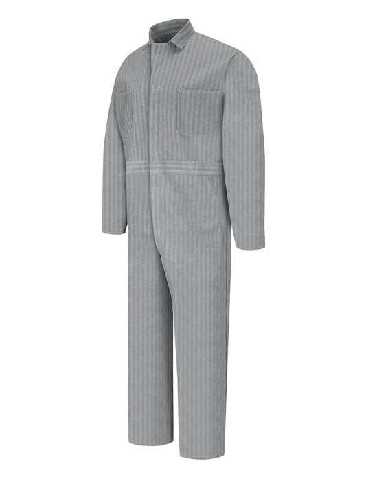 Men's Snap-Front Cotton Coverall - CC14 - Herringbone
