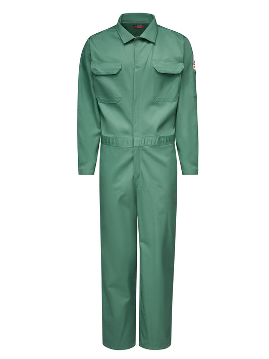 Men's Midweight Excel Flame-Resistant Gripper-Front Flame-Resistant Classic Coverall - CEW2 - Visual Green