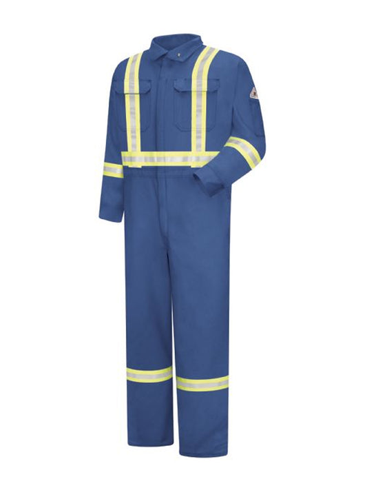 Men's Lightweight Cooltouch Flame-Resistant Coverall with Reflective Trim - CMBC - Royal Blue