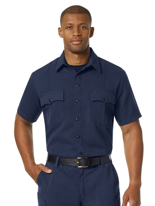 Men's Two-Pocket Uniform Shirt - FSM2 - Navy