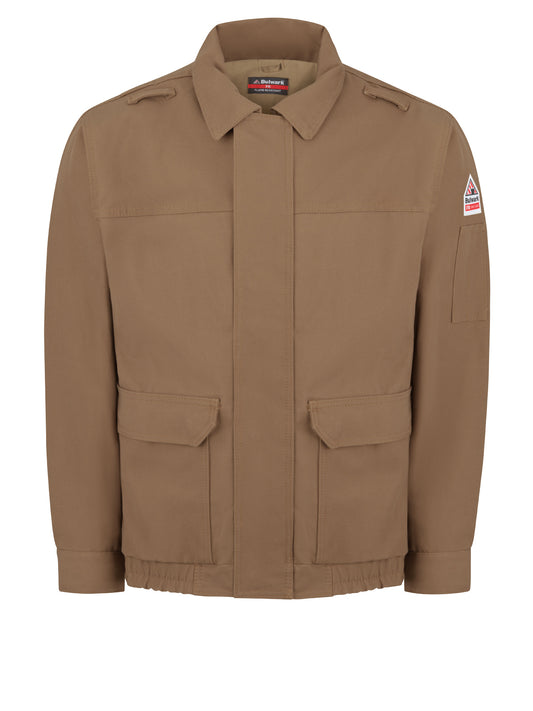 Men's Brown Duck Lined Bomber Jacket - JLB6 - Brown Duck