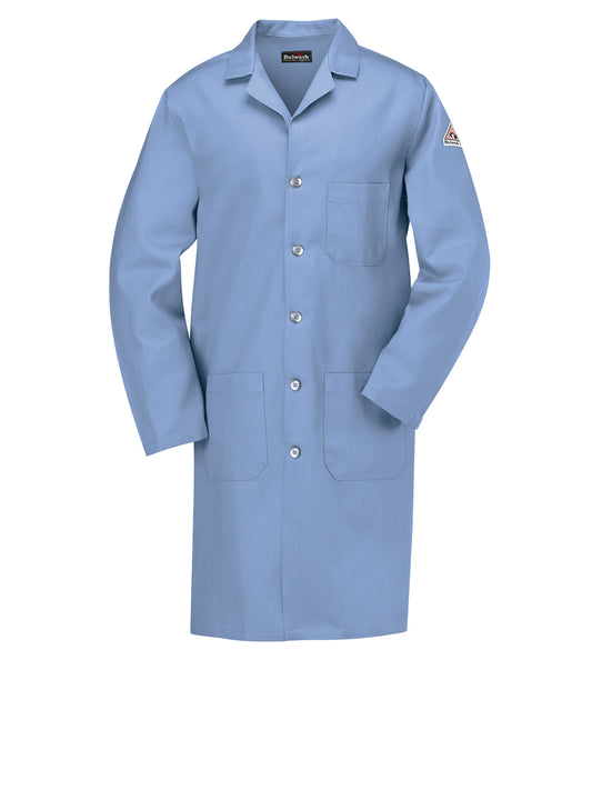 Men's Three-Pocket Flame-Resistant Lab Coat - KEL2 - Light Blue