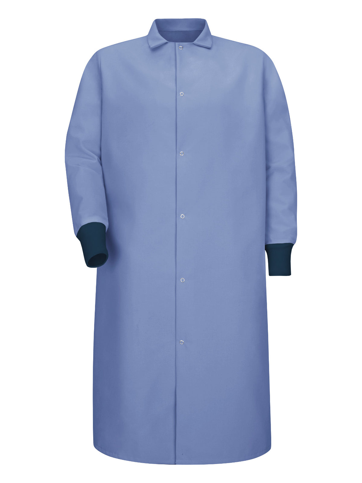 Unisex Gripper-Front Pocketless 44.75" Butcher Coat - KS60 - Light Blue