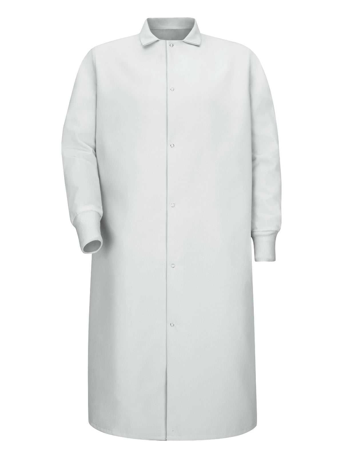 Unisex Gripper-Front Pocketless 44.75" Butcher Coat - KS60 - White