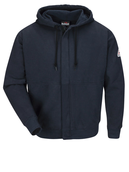 Men's Fleece Flame-Resistant Zip-Front Hooded Sweatshirt - SEH4 - Navy