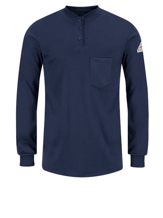 Women's Flame-Resistant Lightweight Long-Sleeve Henley Shirt - SEL3 - Navy