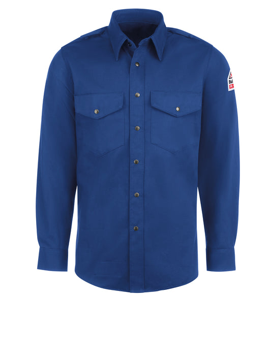 Men's Midweight Excel Flame-Resistant Snap-Front Uniform Shirt - SES2 - Royal Blue