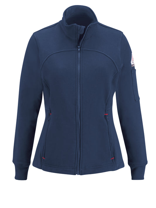 Women's Flame-Resistant Zip-Up Fleece Jacket - SEZ3 - Navy