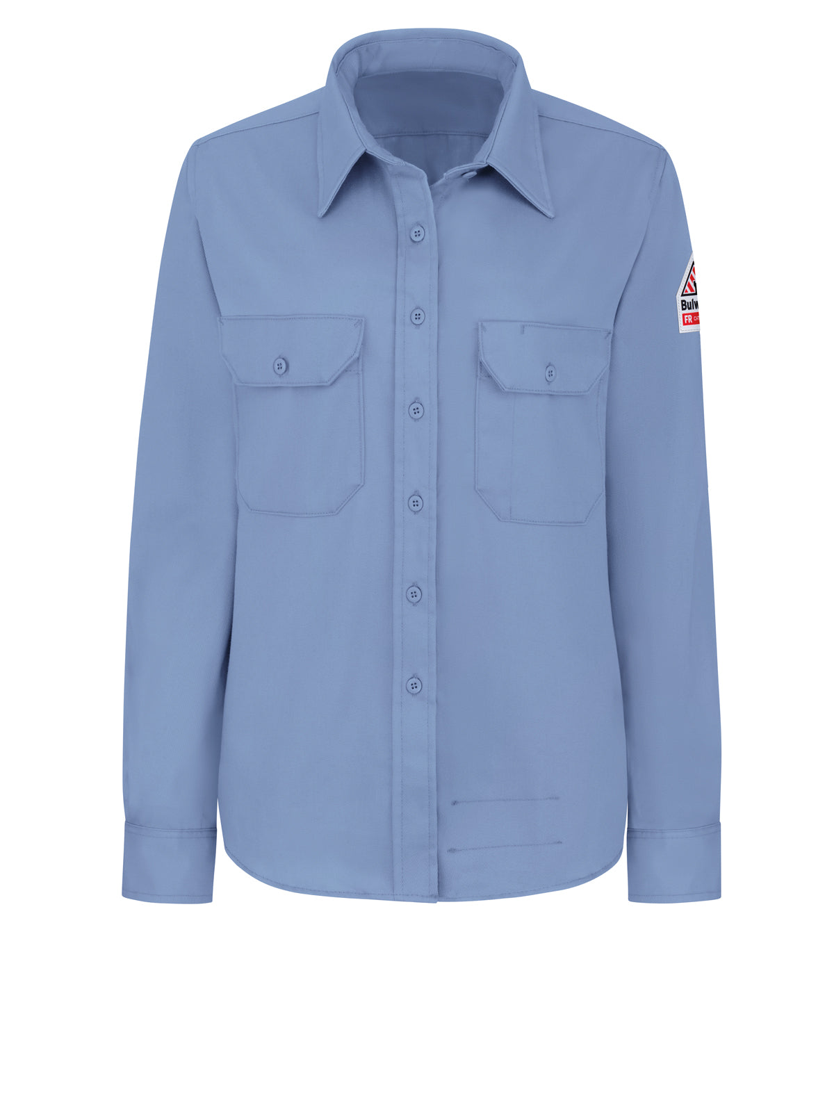 Women's Long Sleeve Dress Uniform Shirt Khaki - SLU3 - Light Blue
