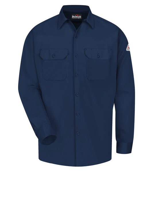 Men's Midweight Excel Flame-Resistant Comfortouch Work Shirt - SLW2 - Navy
