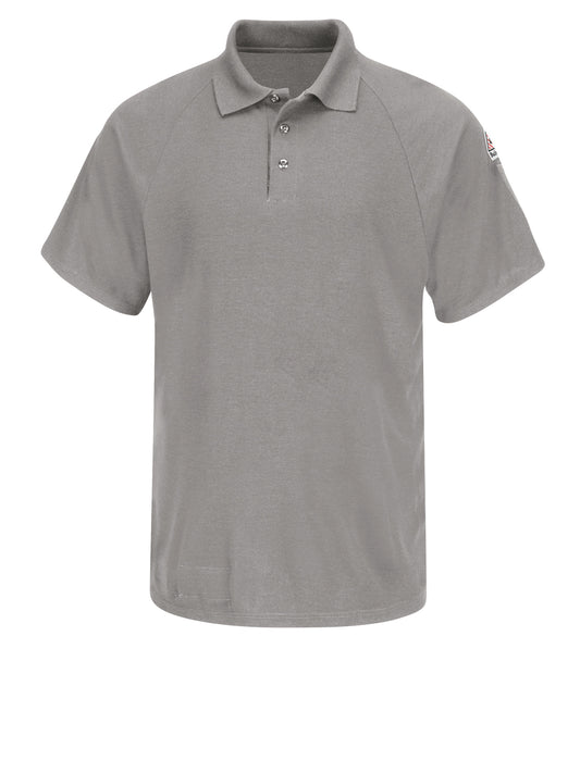 Men's Classic Lightweight Flame-Resistant Short Sleeve Polo - SMP8 - Grey
