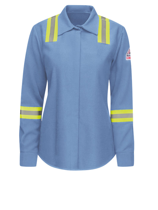 Women's Flame-Resistant Enhanced Visibility Shirt - SMS5 - Light Blue