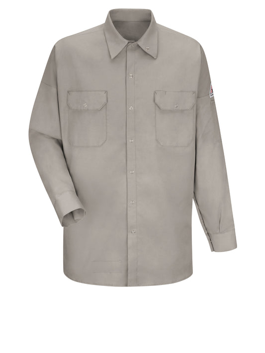 Men's Flame-Resistant Welding Work Shirt - SWW2 - Silver Grey