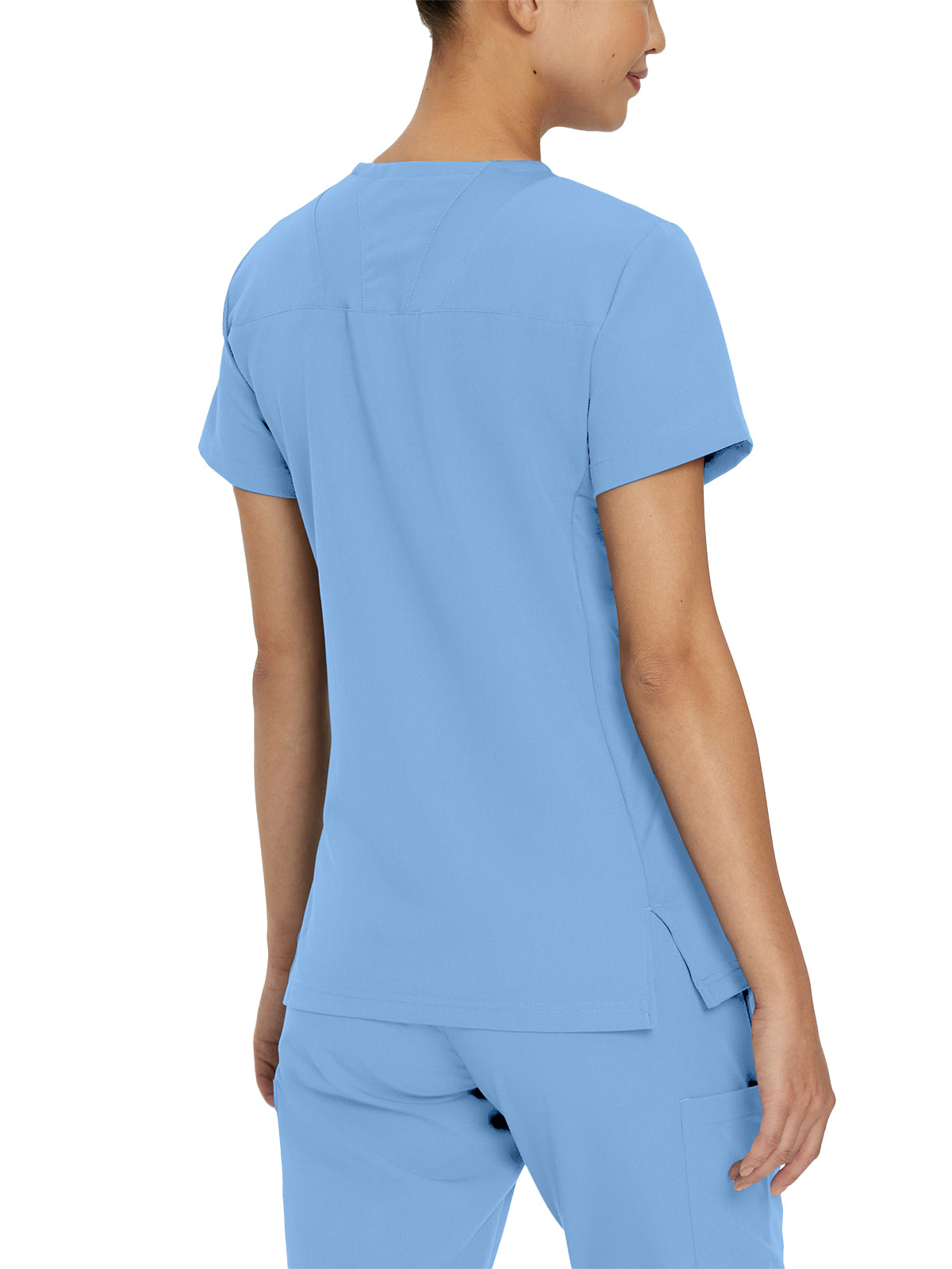 Women's 4-Pocket V-Neck Top - 950 - Ceil Blue