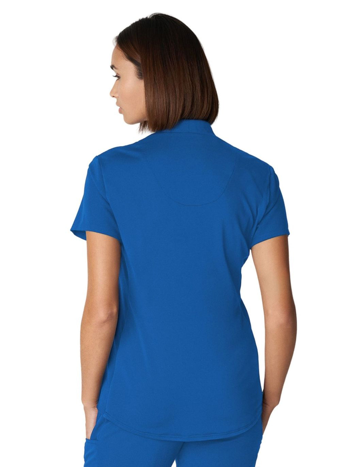 Women's 2-Pocket Wrinkle Resistant V-Neck Top - WT110 - Royal