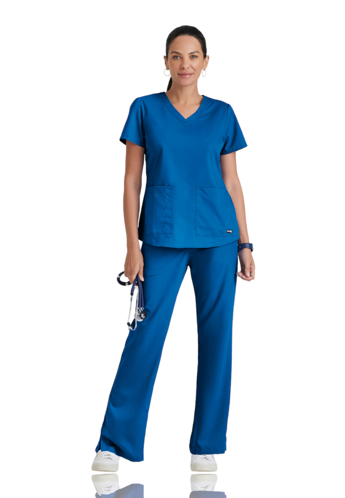 Women's V-Neck Aubrey Top - 71166 - New Royal