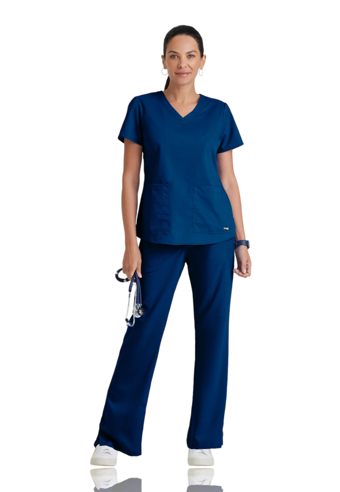 Women's V-Neck Aubrey Top - 71166 - Indigo (Navy)