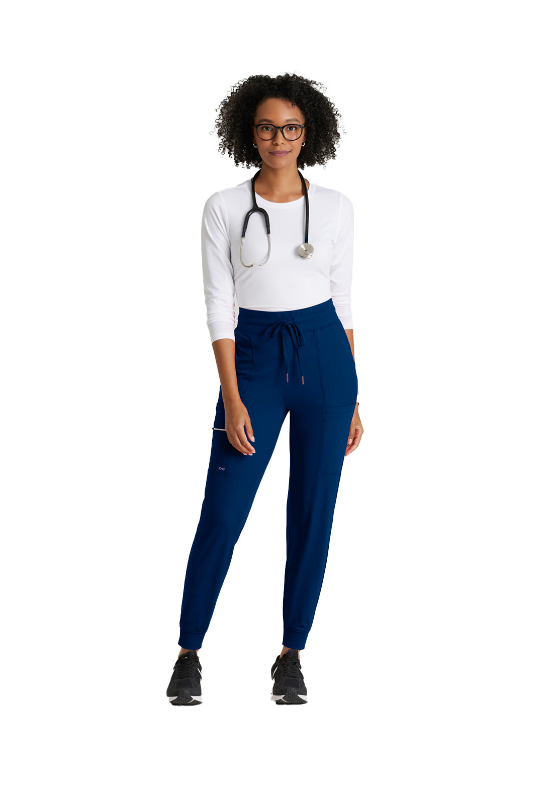 Women's 5 Pocket Drawcord Waistband Jogger Pant - BOP631 - Indigo (Navy)