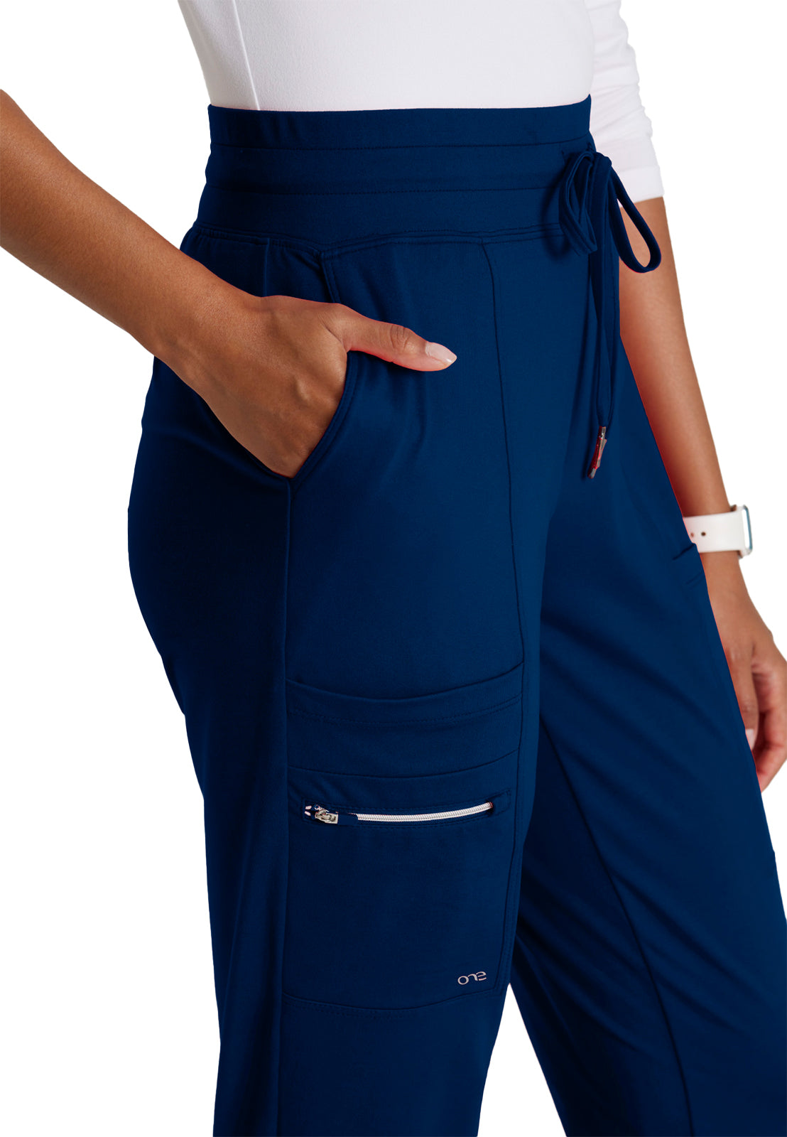 Women's 5 Pocket Drawcord Waistband Jogger Pant - BOP631 - Indigo (Navy)