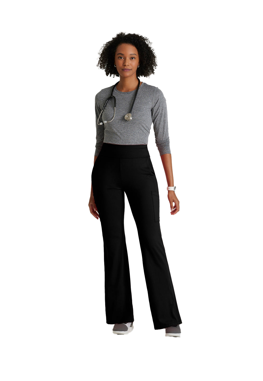 Women's 7 Pocket High-Rise Fit and Flare Pant - BOP645 - Black