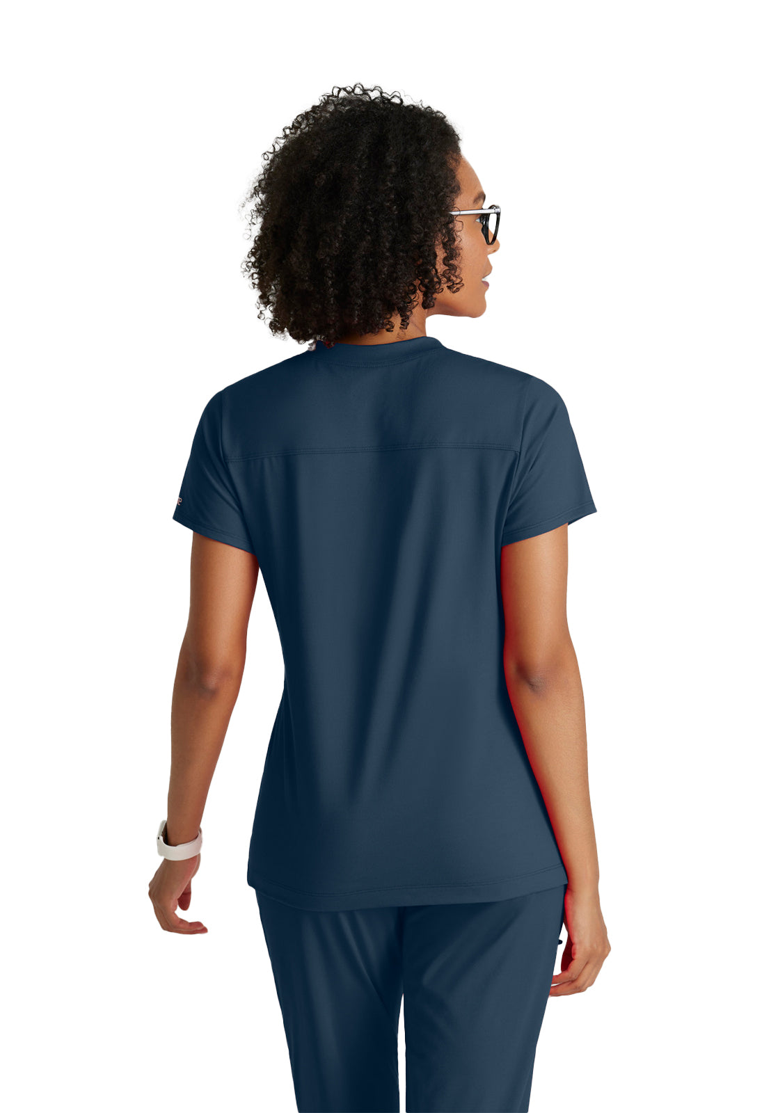 Women's 2 Pocket V-Neck Top - BOT209 - Steel