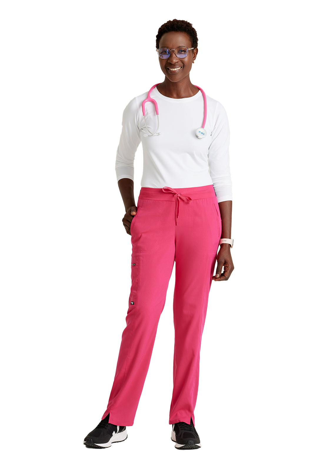 Women's Zip Cargo Pocket Kim Pant - GRSP500 - Vibrance Pink