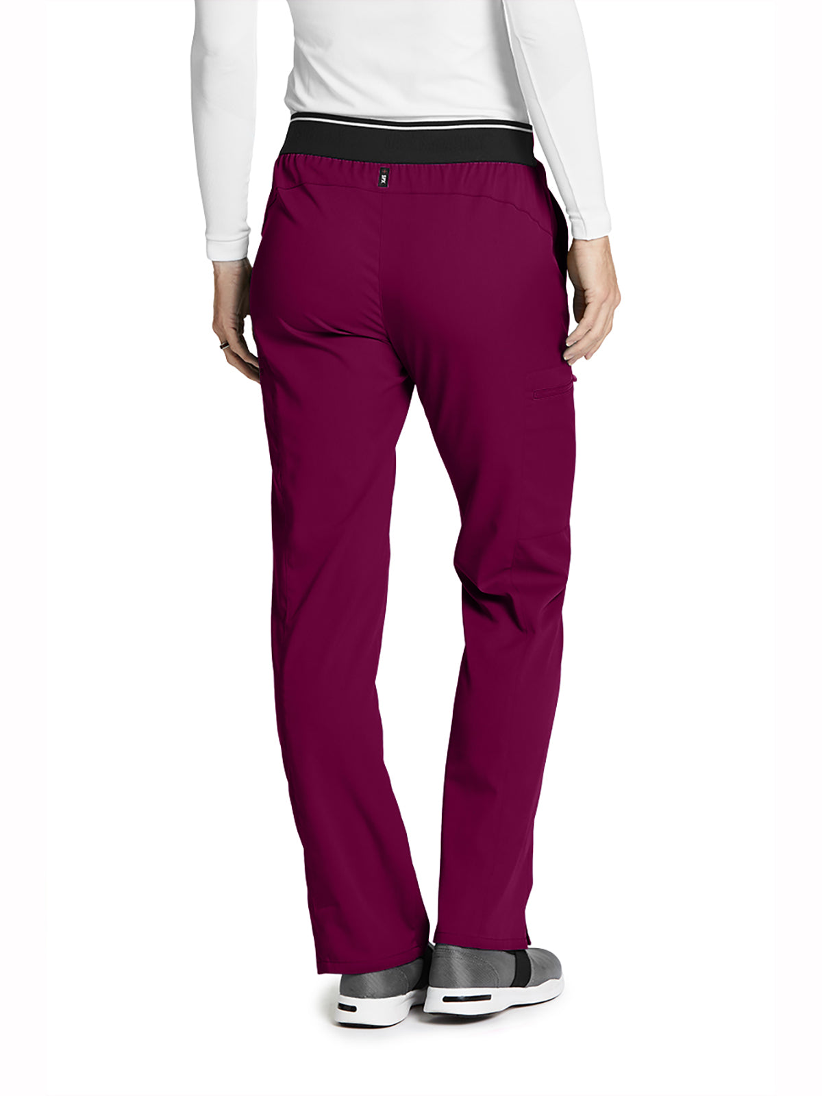 Women's Zip Cargo Pocket Kim Pant - GRSP500 - Wine