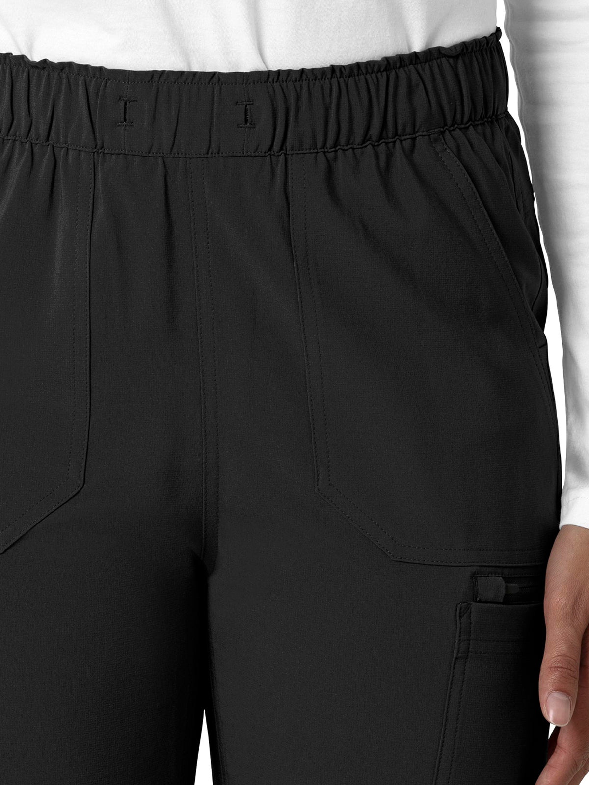 Women's Seven-Pocket Straight Leg Pant - C53210 - Black