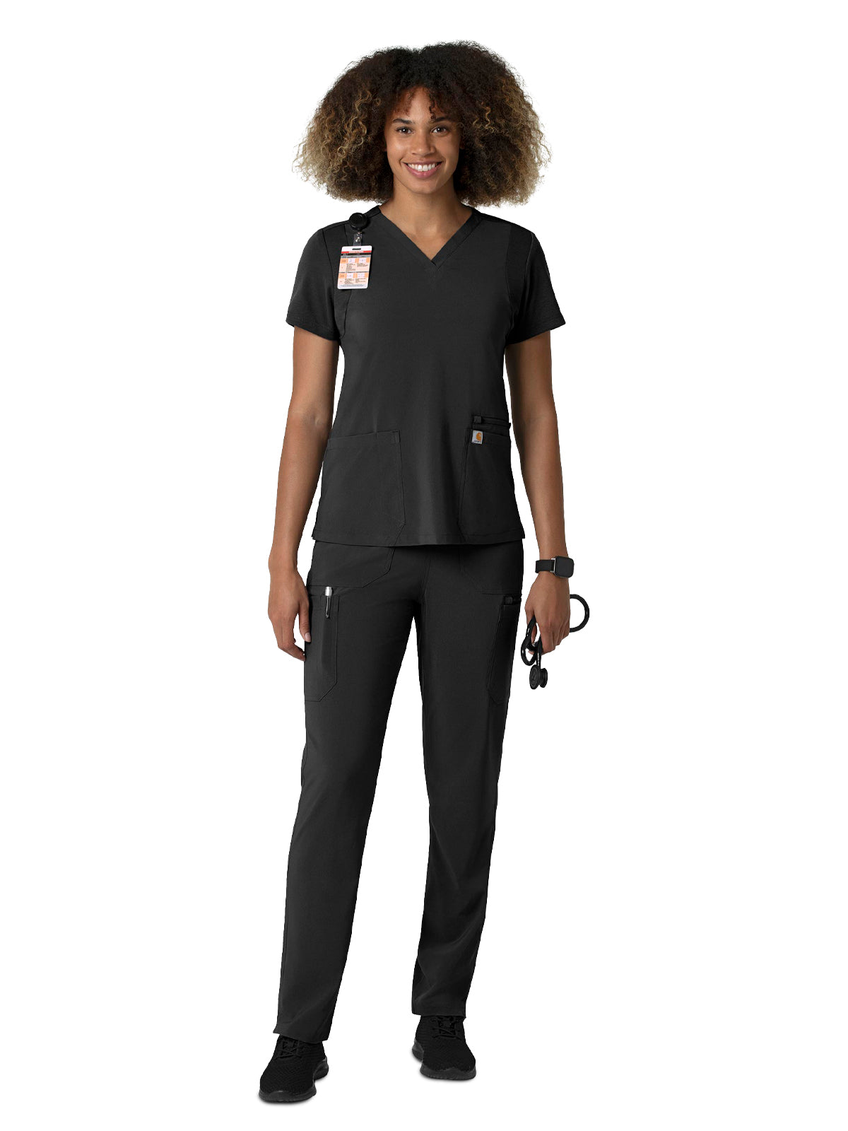 Women's Seven-Pocket Straight Leg Pant - C53210 - Black
