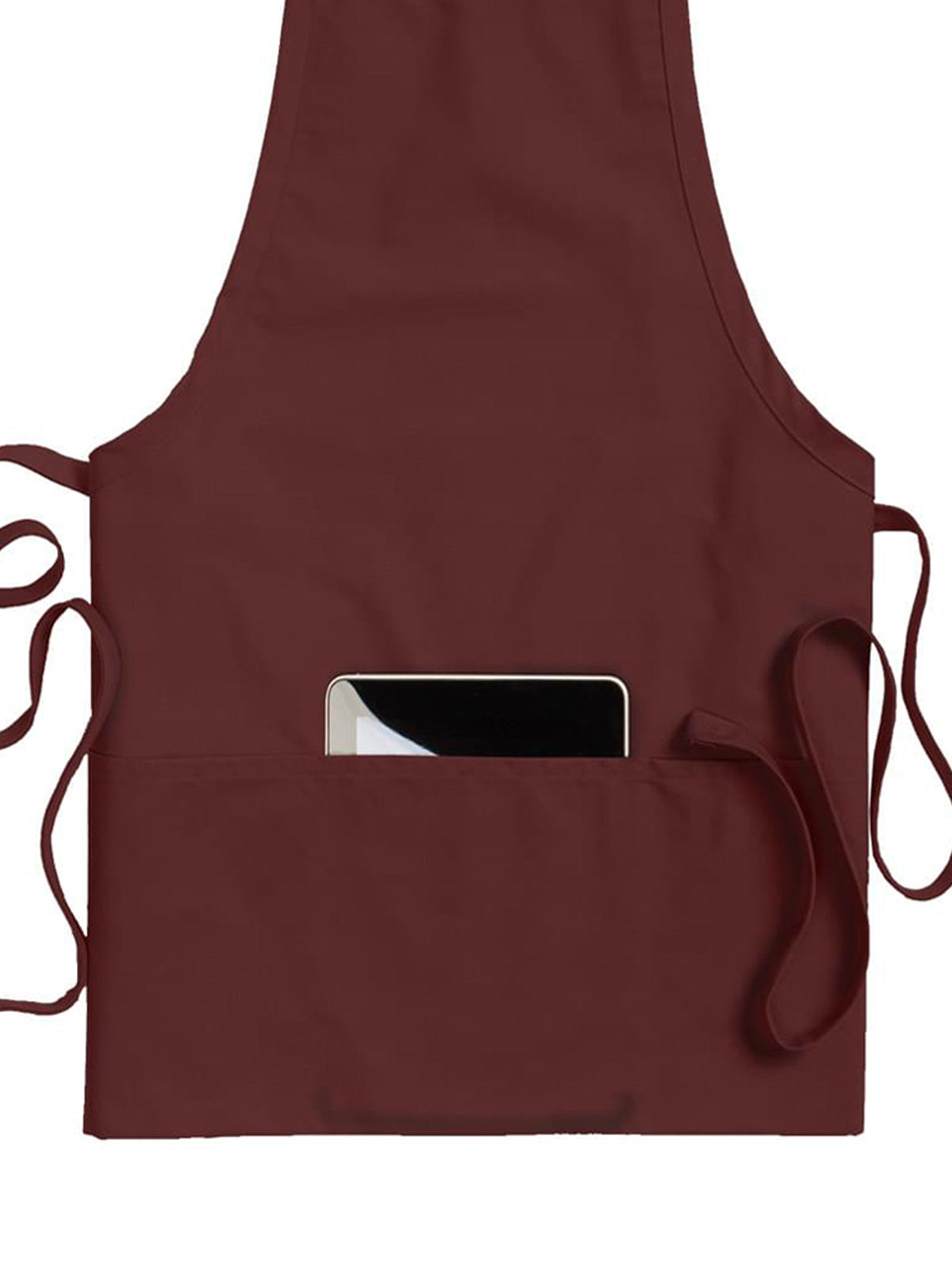 Unisex 3-Pocket Bib Apron - 9002 - Wine