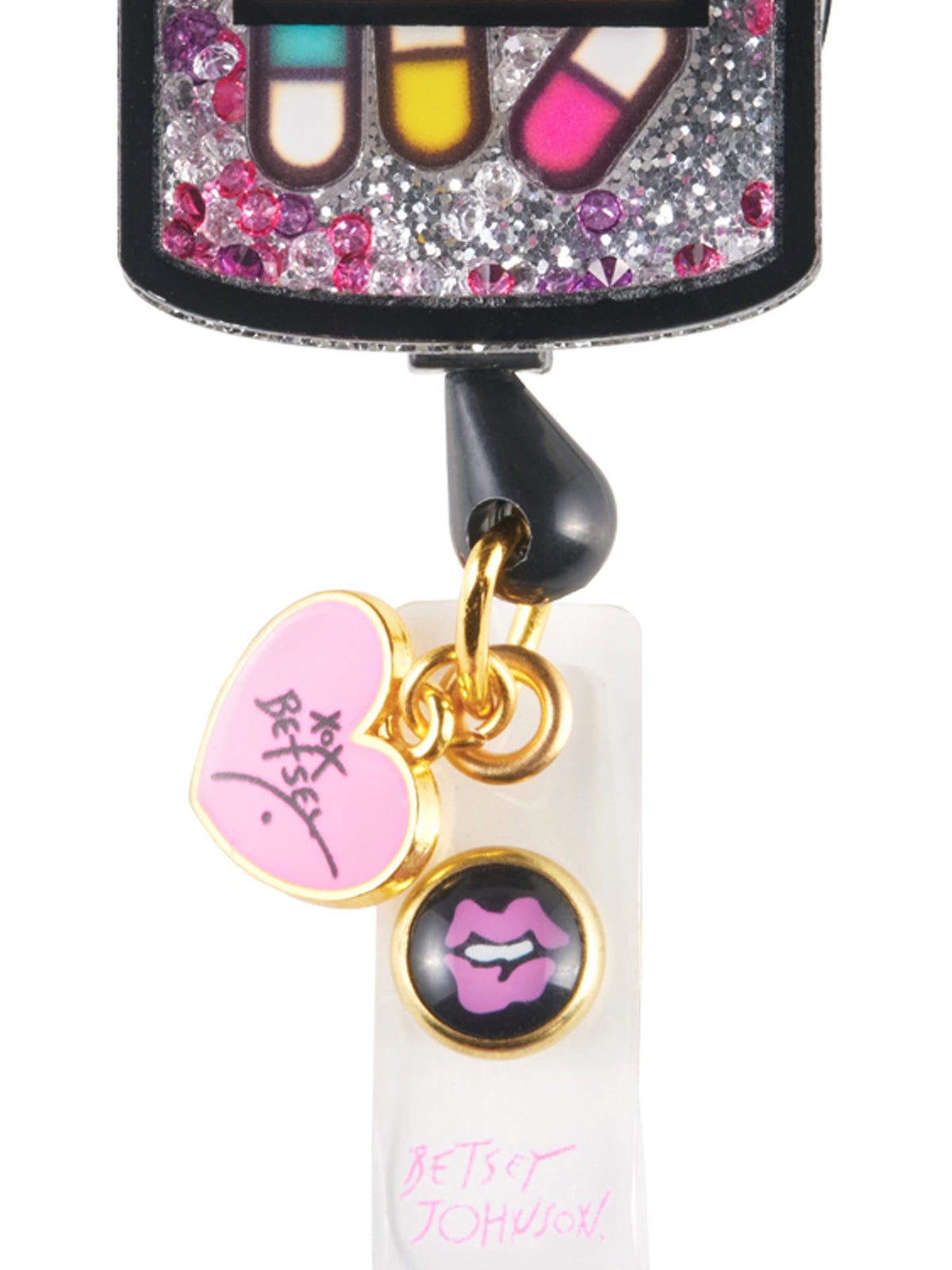 Retractable Cord With Snap Badge Holder Badge Reel - BA156 - Happy Pill Bottle