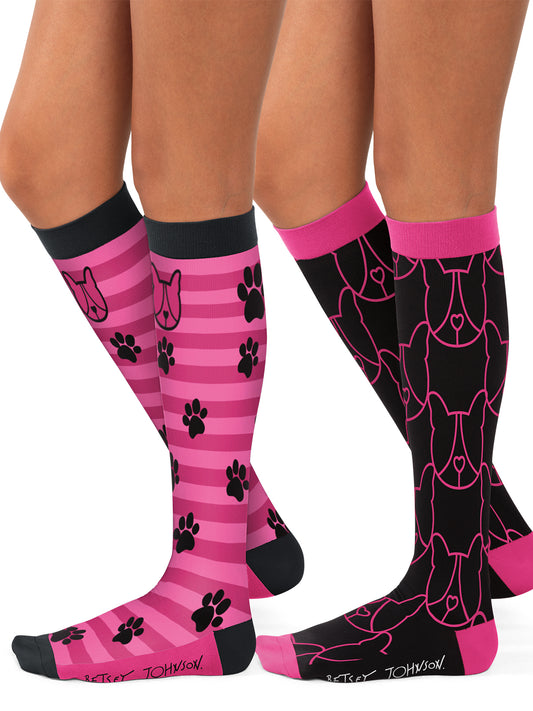 Women's Compression Socks & Hosiery - BA179 - Betsey Puppy