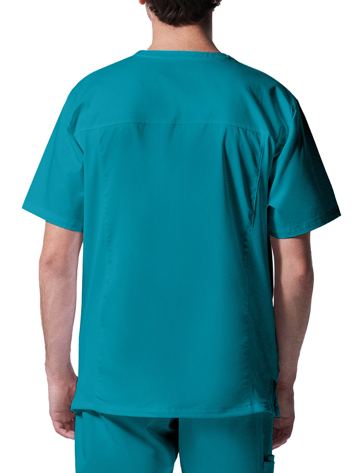 Men's 4-Pocket Back Yoke V-Neck Top - LT109 - Teal