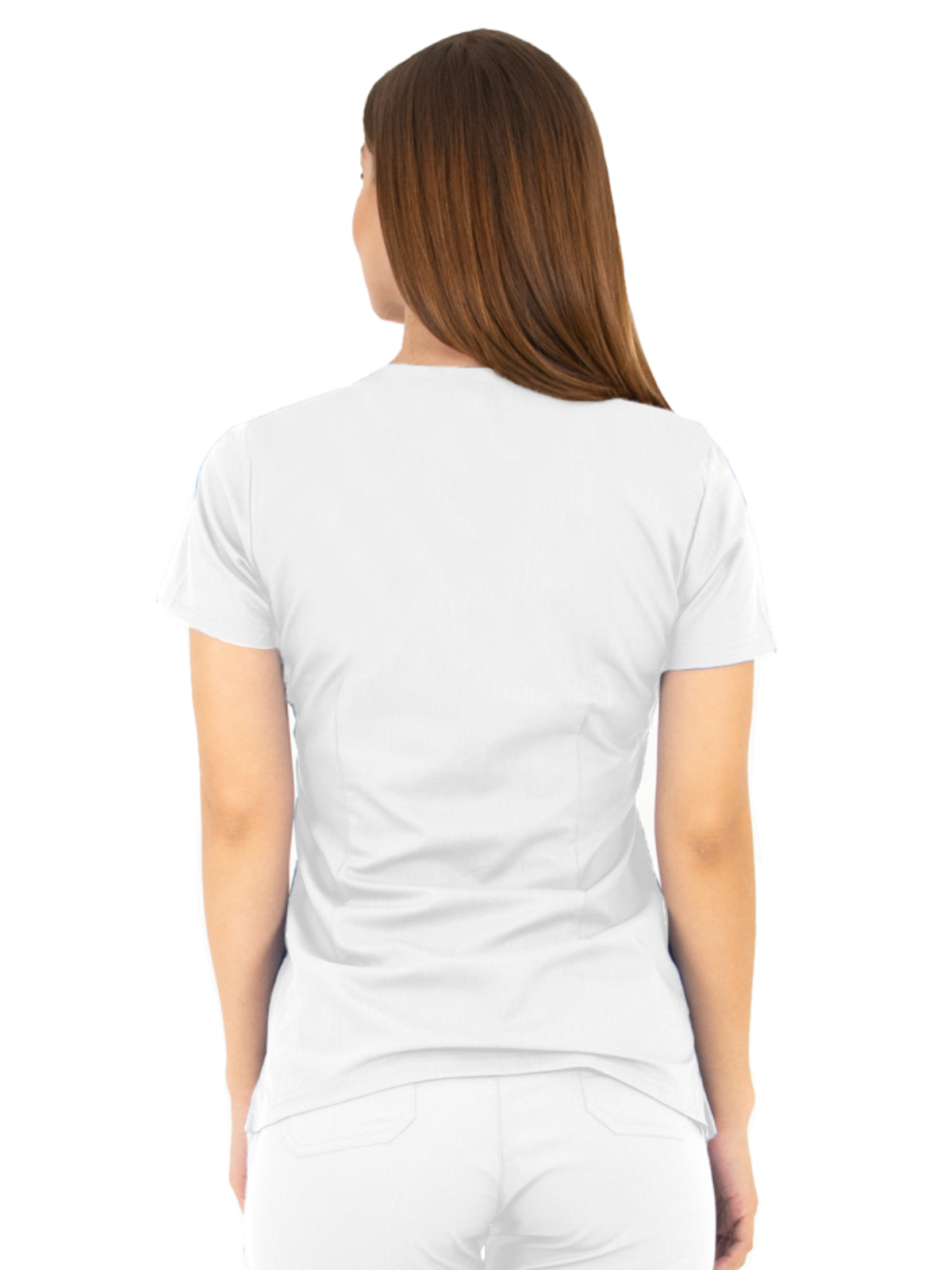 Women's V-Neck Top - 1416 - White