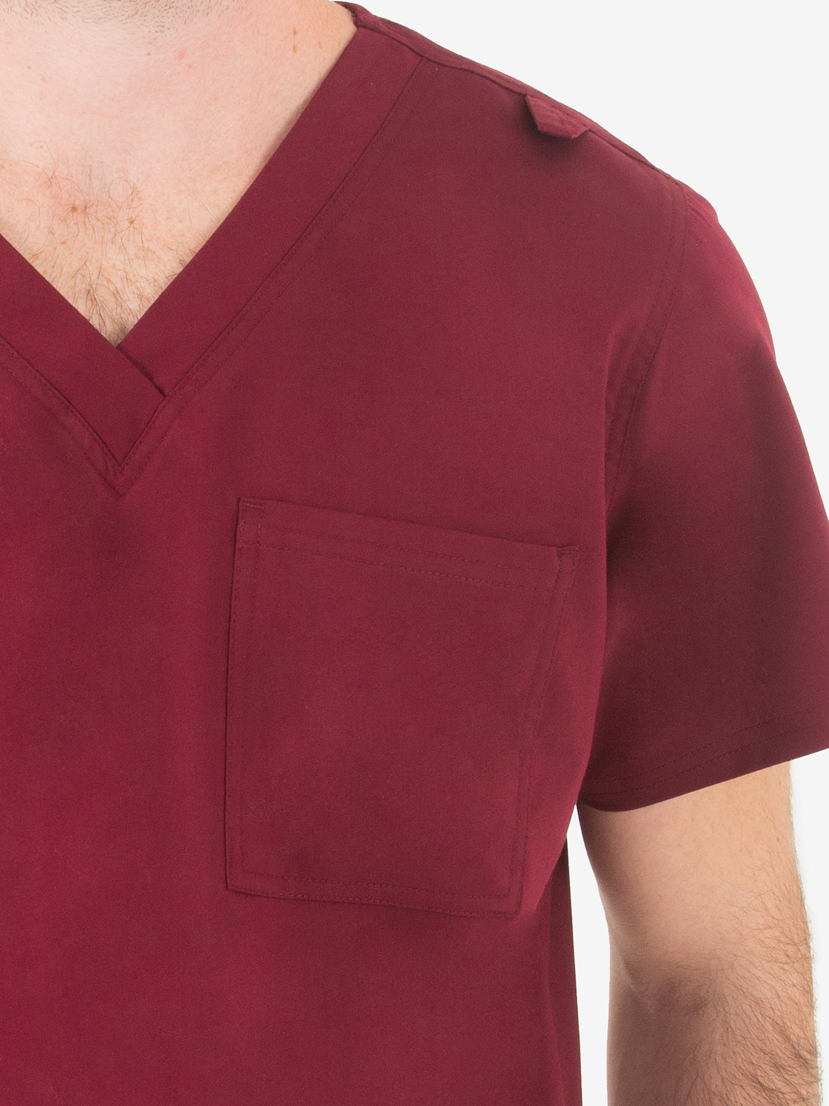 Men's V-Neck Top - 2410 - Wine